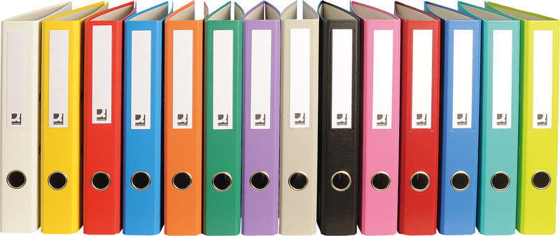 Q-connect Ordner – A4 hoch – 2-Ring Hebelmechanik, Rücken 70 mm – schwarz, mit Griffloch, FSC