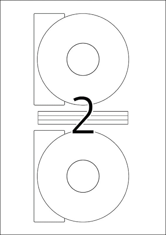 HERMA CD-/DVD-Etiketten, Ø 116 mm, weiss, Papier, permanent, 200 Etiketten