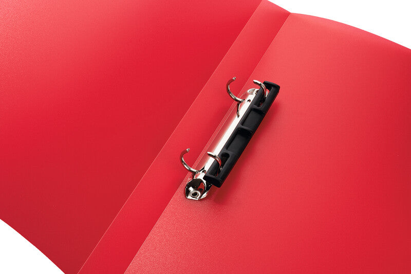 HERMA Ringbuch – A4 Hochformat – 2-Ring, Rücken 35 mm – Rot transluzent, Kunststoff, mit Niederhalter