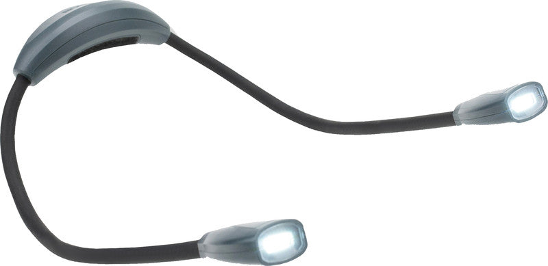 Carson Nackenleuchte – LED, 70 lm, Batteriebetrieb 3×AAA, B 191×H 297×T 48 mm, Schwarz/Grau