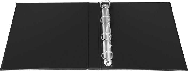 Biella Zeigebuch Creative XL #2 – A4 Hochformat – 4-Ring Bügelmechanik, Ø 35 mm – Schwarz, mit Sichttasche, FSC
