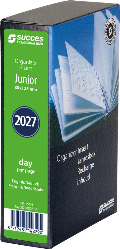 Succes Kalender-Einlage – 1 Tag/Seite, 6-fach, 8 × 12,5 cm, 2027