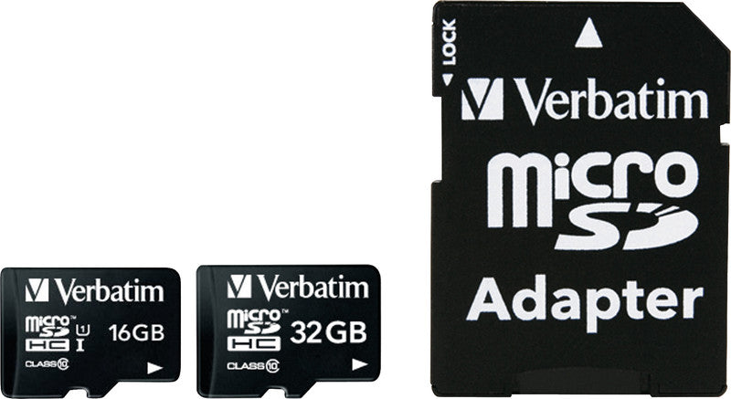 Verbatim Micro-SDHC-Karte – 32 GB, Klasse 10, inkl. SD-Adapter