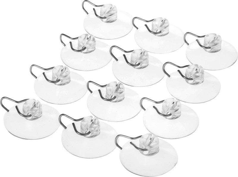 Opitec Saugnapf – Ø 35 mm, transparent, wiederablösbar, 12er-Pack