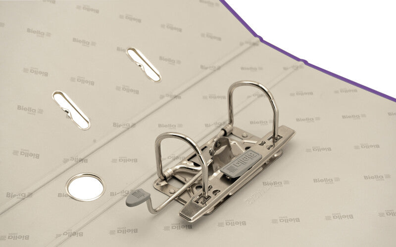 Biella Bundesordner – A4 hoch – 2-Ring Hebelmechanik, Rücken 40 mm – Violett, Karton, mit Niederhalter, FSC