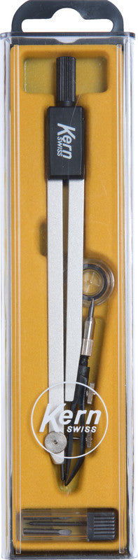 KERN Wandtafel-Zirkel – Schenkellänge 14,5 cm, Messing, Silber