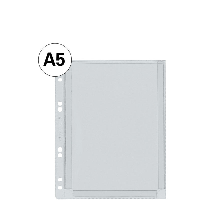 Kolma Sichtmappe A5 – transparent, Kunststoff, glänzend, 180 µm, 5er-Pack