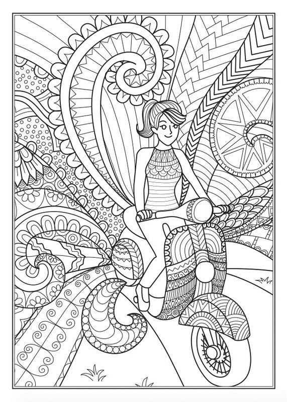 Noname Entspannendes Malbuch, Papier, 21 × 29,7 cm, Mehrfarbig