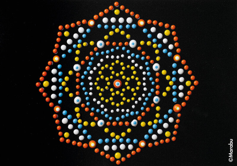 Marabu Punktfarbe Bastelset – Mandala – 4 × 25 ml