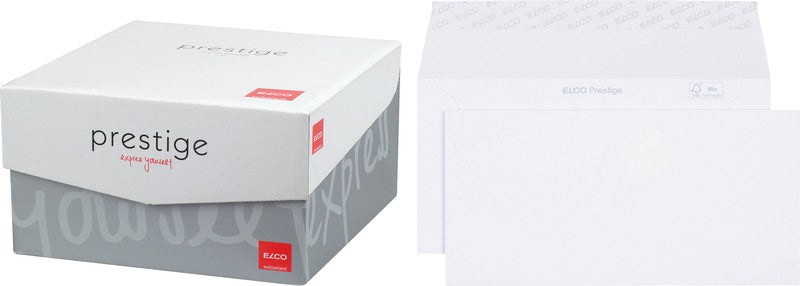 Elco Couvert C5/6, ohne Fenster, Haftklebung, weiss, 120 g/m² – 250 Stk.