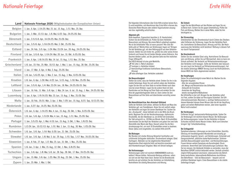 Heye Helme Heine Agenda – 1 Woche/2 Seiten, Spiralbindung, A5, 2026, FSC
