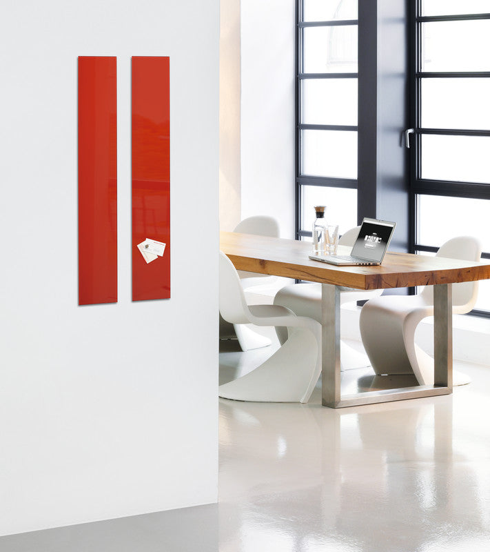 Sigel Whiteboard – 12 × 78 cm, Glas, magnetisch, Wandmontage, inkl. Magnetwürfel, Montagesatz