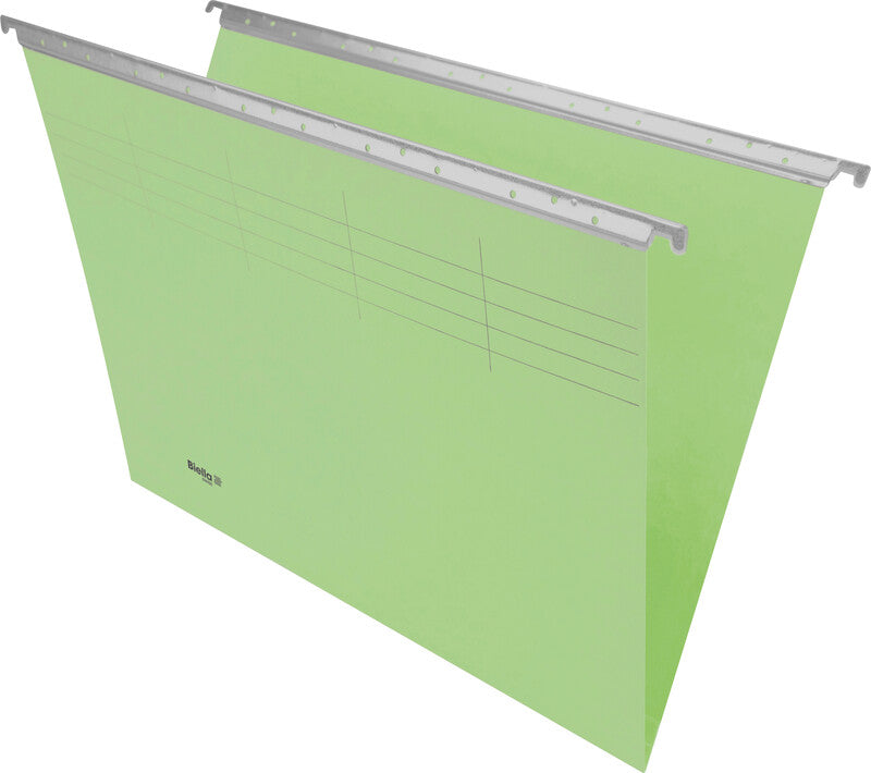 Biella Hängeordner für A4 – Karton, Hellgrün, 320 × 250 mm, mit Vordruck