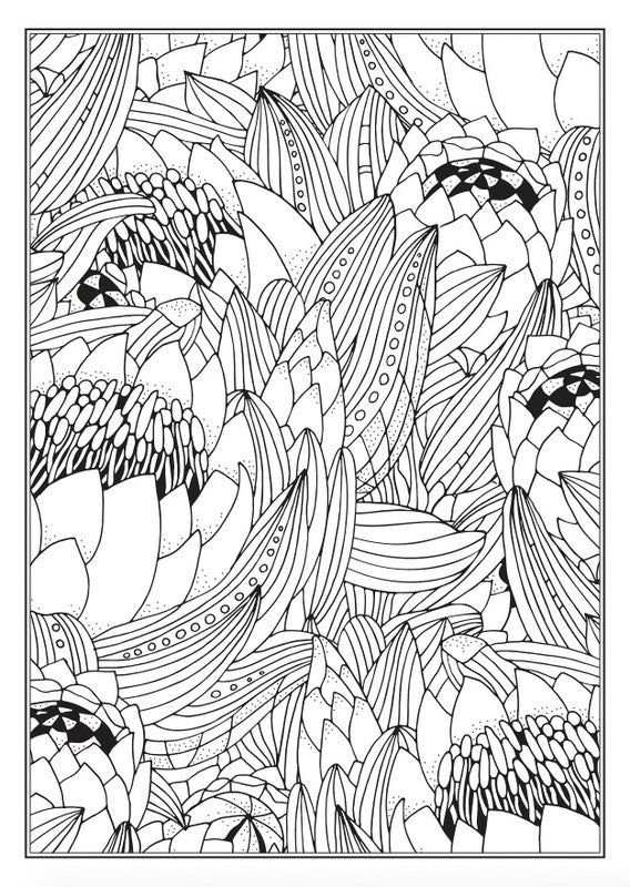 Noname Entspannendes Malbuch, Papier, 21 × 29,7 cm, Mehrfarbig