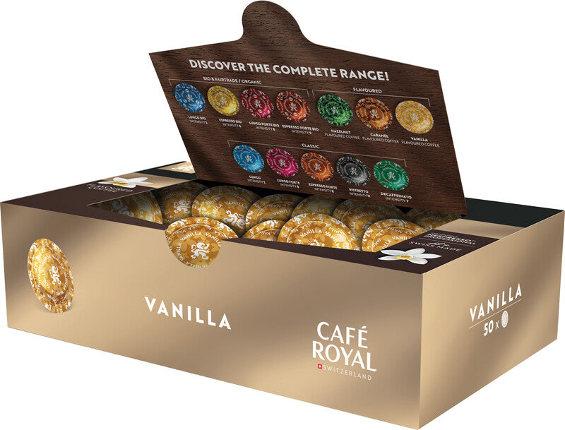Café Royal Kaffeepads Vanille – für Nespresso Professional & Café Royal Professional – 50 Pads