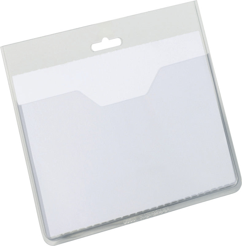Durable Namensschild – 90 × 60 mm, Kunststoff, Transparent – 20 Stück