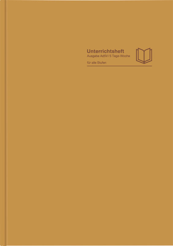 Verlag für unterrichtsm. Unterrichtsheft, A4, Leimbindung, Karton, 128 Seiten, perforiert, 100 g/m² – Gold