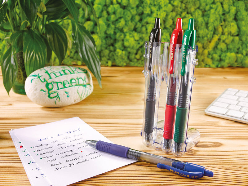 Pilot G-2 Gelschreiber 4er Etui – 4 Farben, 0,7 mm, Druck, nachfüllbar