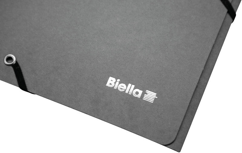 Biella Sammelmappe für A4, Karton, Grau, mit Gummizug