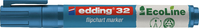 Edding Flipchart-Marker 32 EcoLine – Keilspitze 1,5-5 mm – Blau – Nachfüllbar