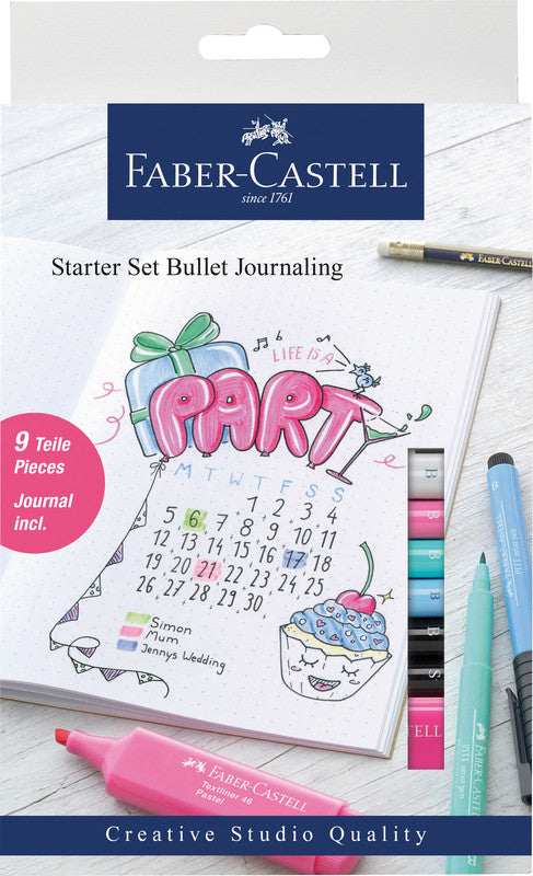 Faber-Castell Wasserfeste Tuschestifte, 9 Farben