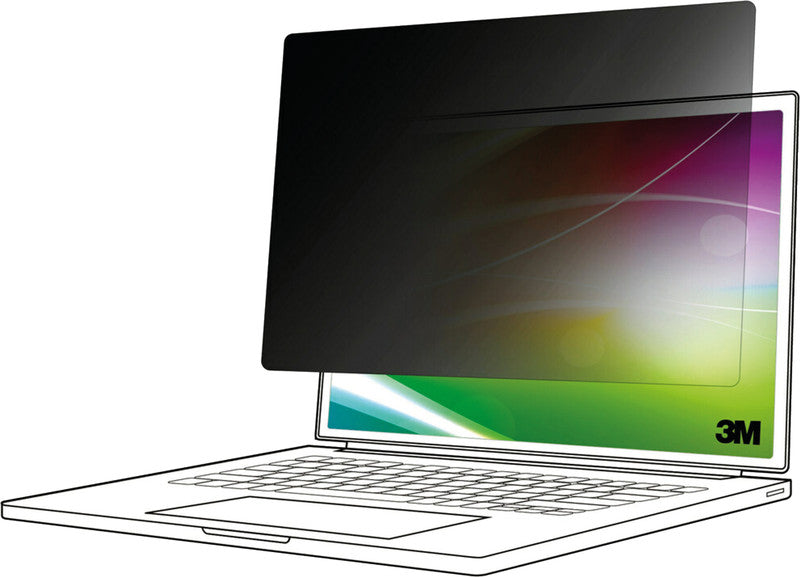 3M Displayschutz für Notebooks bis 13,3" (16:9, 302×174 mm) – Schwarz