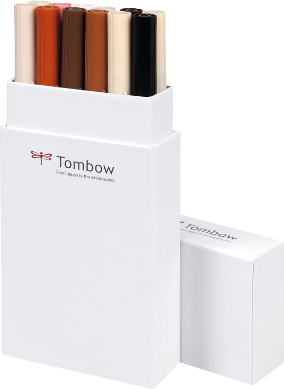 Tombow Filzstifte ABT Dual Brush Pen, Strichbreite 0,3–10 mm, 12 Stk.