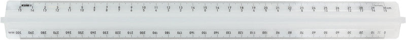 Kum Wandtafel-Lineal 30 cm – Kunststoff, glasklar, mit Griff