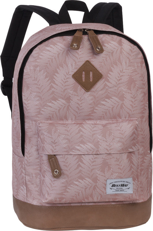 Bestway Campus Trend – Freizeit-Rucksack – 21 l, Polyester, Altrosa, Farn