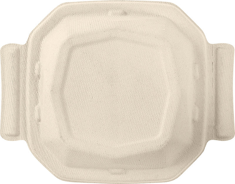 Duni Octabagasse Box-Deckel Bagasse – für Octabagasse-Box 400 ml, 202 × 160 × 37 mm, braun, 50 Stück