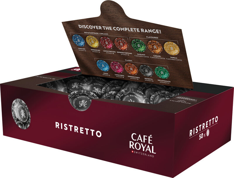 Café Royal Kaffeepads Ristretto – für Nespresso Professional – Intensität 11 – 50 Pads