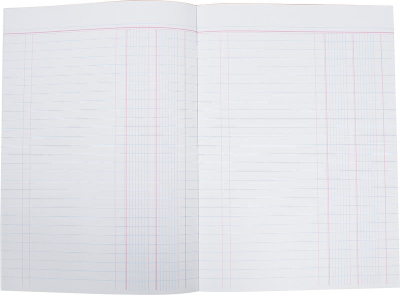 Noname Geschäftsbuch A4, Geschäftsbuchlineatur (2 Kolonnen mit Kopf), Kartonumschlag, 40 Seiten – Blau