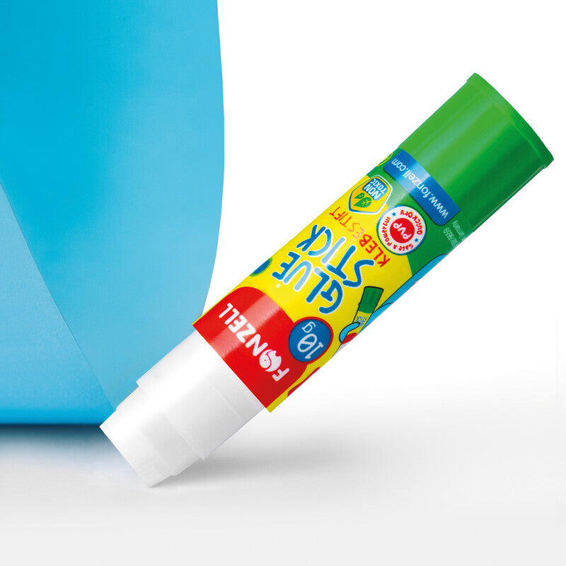 Fonzell Klebestift – Stift, permanent, transparent, lösemittelfrei, 10 g, für Papier, Fotos, Stoff u. a.