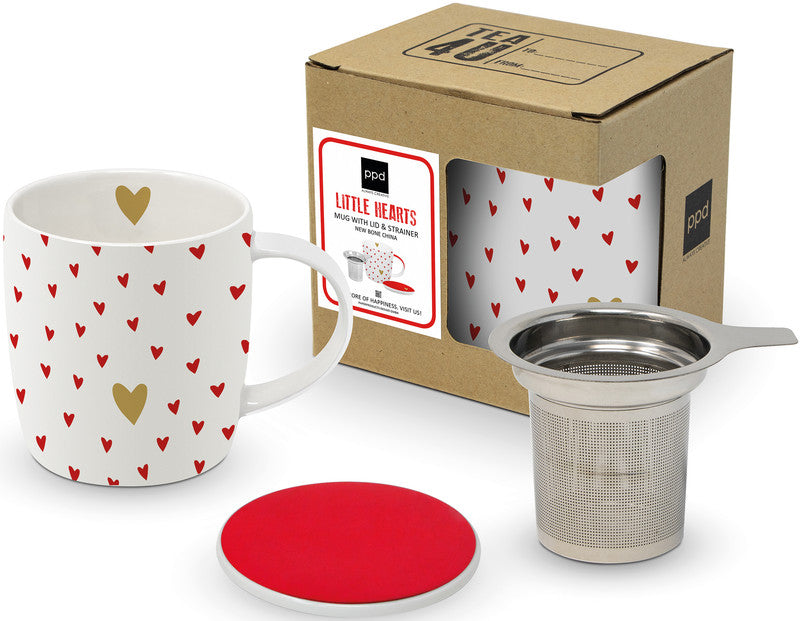Ppd Trend Tee Tassen-Set – 0,35 l, New Bone China, Mehrfarbig, Deckel
