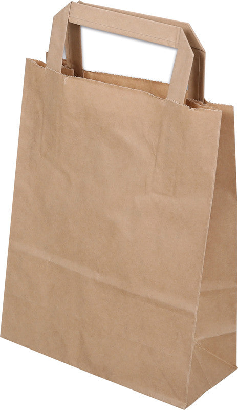 Elco Tragetasche – Neutral – Kraftpapier, matt, braun – 180 × 260 × 80 mm – 50 Stk.