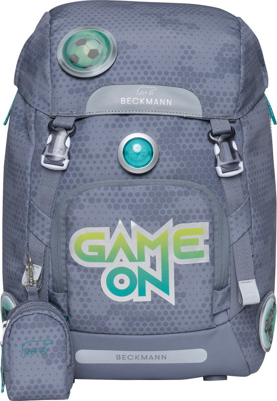 Beckmann Schulrucksack Classic – Game On – mit Leuchteffekt