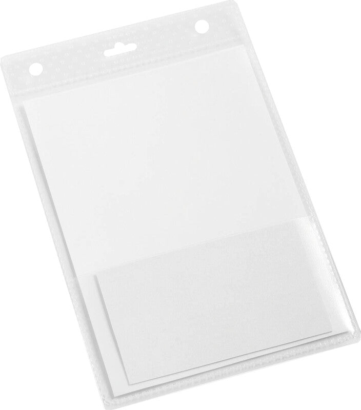 Durable Namensschild – für Visitenkarten – 105 × 148 mm, Kunststoff, transparent – 20 Stück