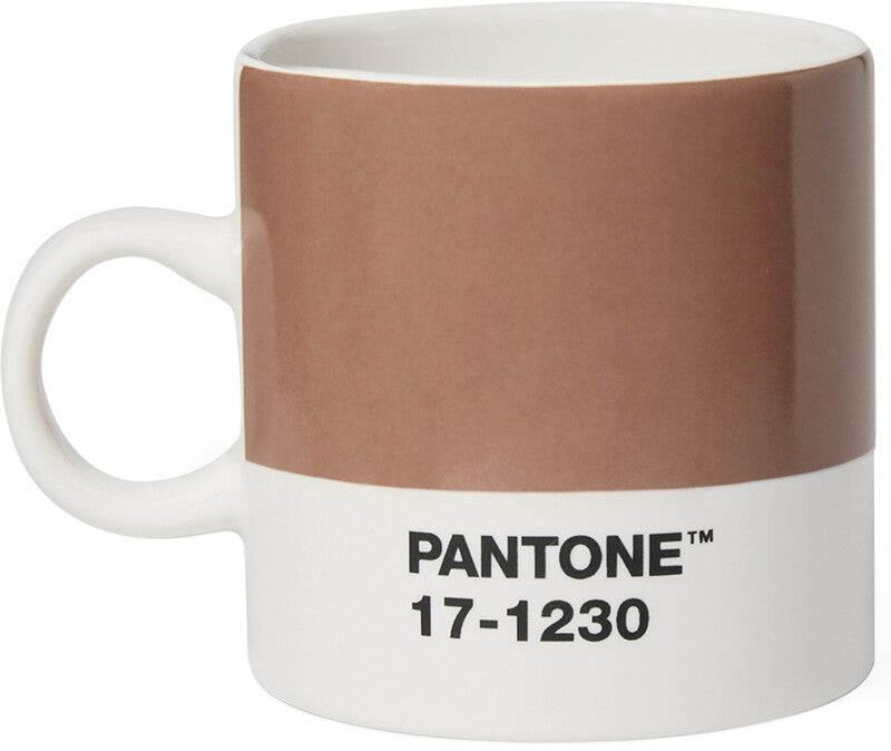 Pantone by Copenhagen Tasse – 100 ml, Ø 6,0 cm, Feines Porzellan, Mocha Mousse, nicht spülmaschinenfest
