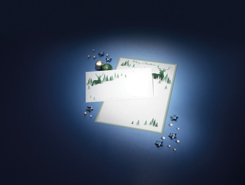 Sigel Motivpapier – A4, 90 g/m², Motiv: Weihnachtswald – für Inkjet/Laser/Kopierer – FSC – 25 Blatt