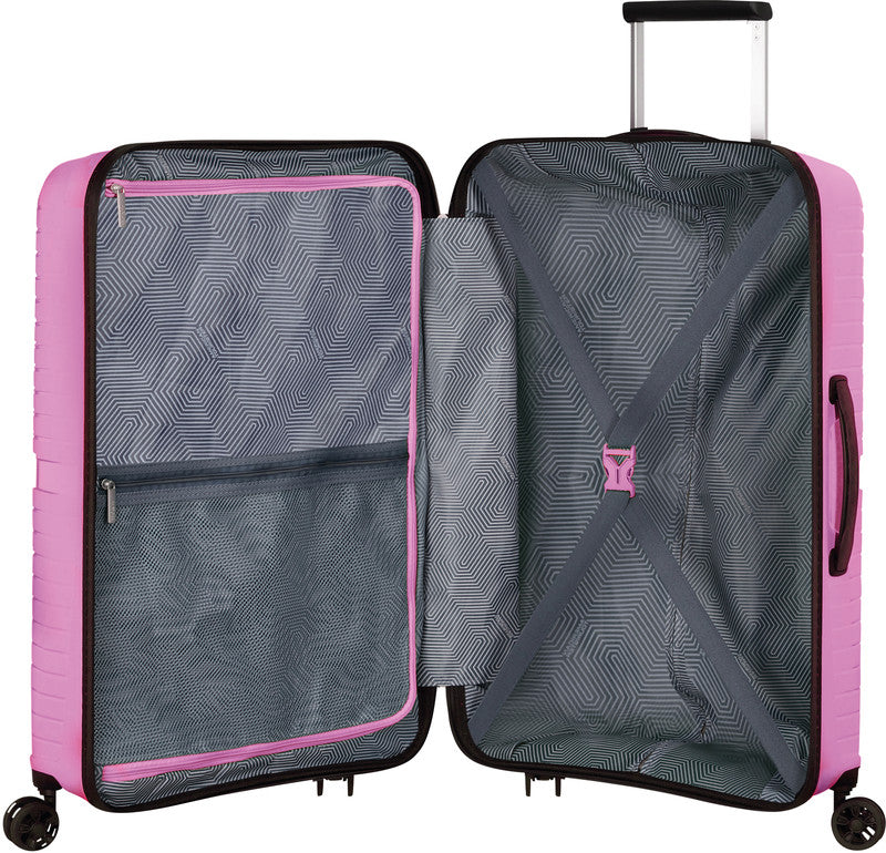 American Tourister Trolley – 67 l, Hartschale PP, 4 Doppelrollen, mit TSA, Pink Lemonade, 44,5 × 67 × 26 cm