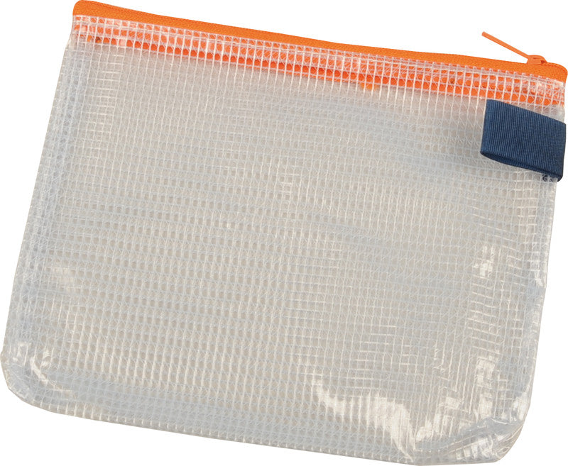 Booffice Reissverschlusstasche – 180 × 145 mm, Kunststoff, Orange – 1 Stück
