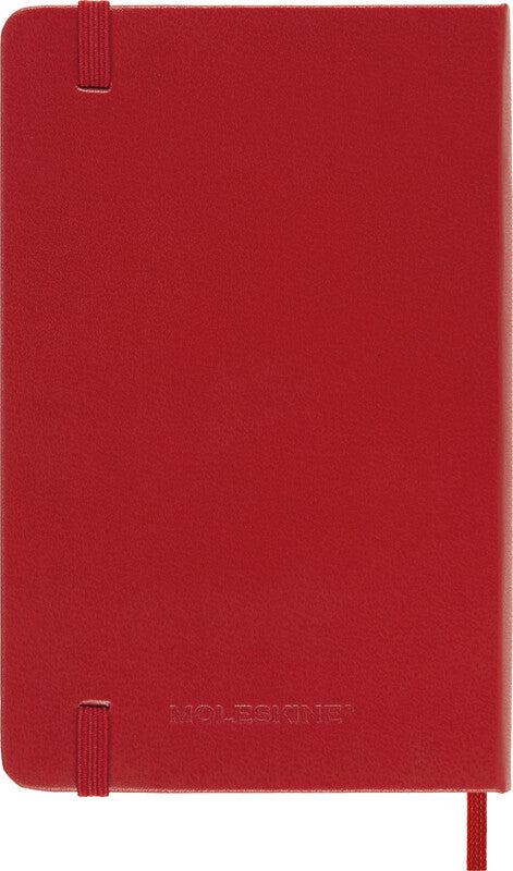 Moleskine Agenda – 1 Woche/1 Seite, gebunden, 9 × 14 cm, Jan–Dez, Englisch, scharlachrot, FSC