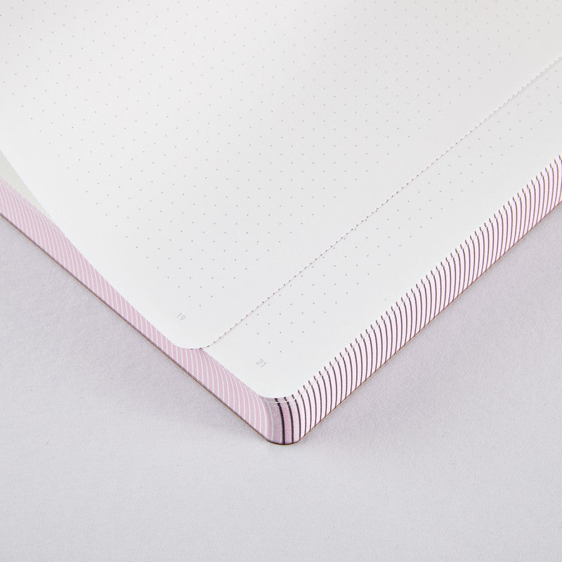 nuuna Notizbuch A5, 256 Seiten – pink, weiss