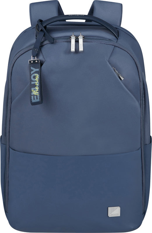 Samsonite Workationist Notebook-Rucksack – 14 l, wasserabweisend, USB-Port, recyceltes PET (rPET), blau