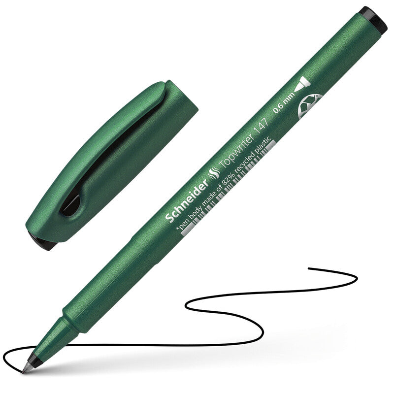 Schneider Schreibgeräte Topwriter 147 Fineliner – 10er-Set – Schwarz