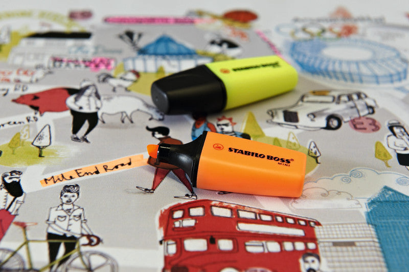 STABILO BOSS MINIpop Textmarker Set 5 Farben – Keilspitze, 2–5 mm