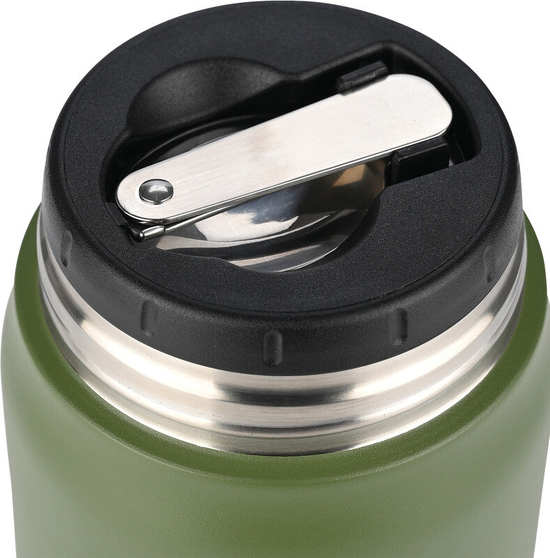 Estia Thermo-Lunchbehälter – 0,5 l – isoliert, auslaufsicher – Edelstahl – grün 'Forest Spirit' – Ø 10 × 14 cm