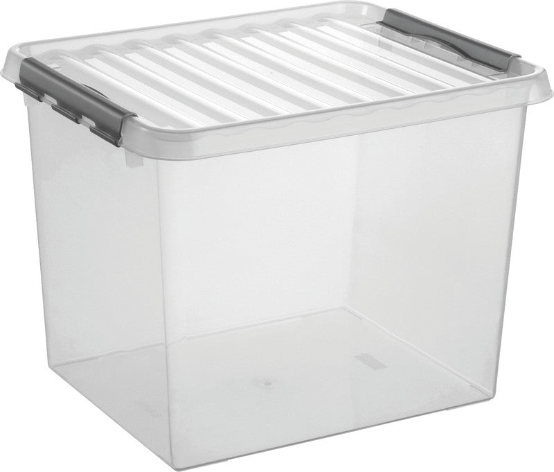 Helit Aufbewahrungsbox the q-line – Polypropylen, Transparent, 50 × 38 × 40 cm