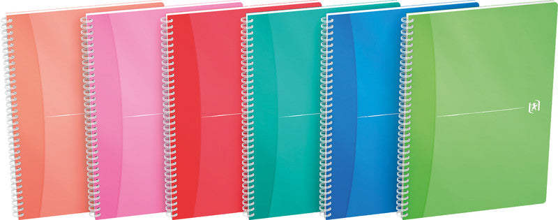 Elba Collegeblock A4, liniert, Spiralbindung, 90 Blatt, 90 g/m² – sortiert