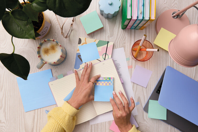 Post-it Haftnotizen Z-Notes Recycling – 76×76 mm – Blau, 90 Blatt, Recyclingpapier